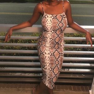 Snake print dress